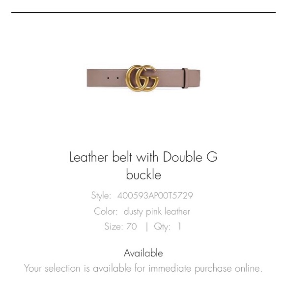 Gucci Leather Belt w/ Double G Buckle - Picture 2 of 7